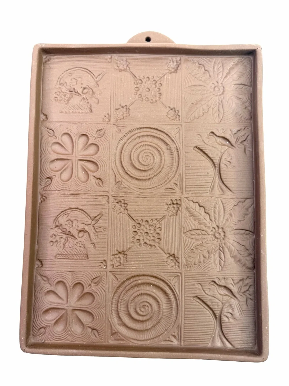 Hartstone USA Brown Vintage Embossed Shortbread Cookie Press Rectangle Mold